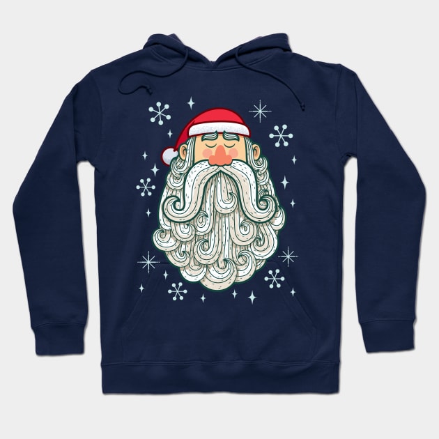 Santa Portrait Hoodie by Malchev